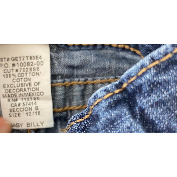 True Religion Baby Billy Bootcut Jeans Western Country - Size12-18 Months - Picture 6 of 11